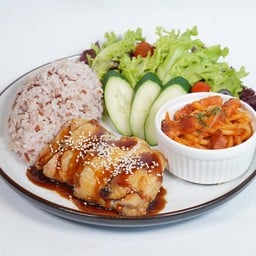 ข้าวไก่เทอริยากิ + เครื่องดื่ม