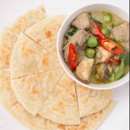 โรตี1แผ่น+เขียวหวานหมู