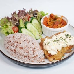 ข้าวไก่นัมบัง + เครื่องดื่ม