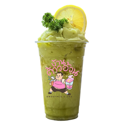 ชาเขียวใส น้ำผึ้ง มะนาว (ปั่น)