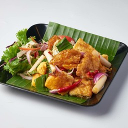 ยำไข่ดาวกรอบ