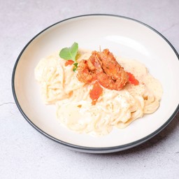 สปาเก็ตตี้ ซอสครีมไข่กุ้ง