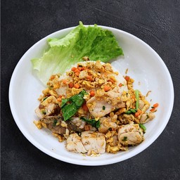 ข้าวแห้งปลากะพง - Dried Rice Porridge with Sea Bass