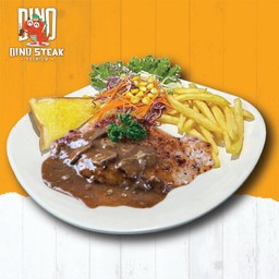 สเต็กหมูพริกไทยดำ