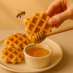 ครอฟเฟิล+น้ำผึ้ง