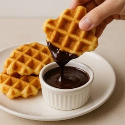 ครอฟเฟิล+ซอสดิปช็อกโกแลต