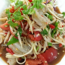 ตำกุ้งสด