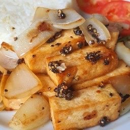 Tofu BLACK Pepper Rice ข้าวพริกไทยดำเต้าหู้