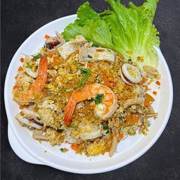 ข้าวแห้งทะเลรวม - Dried Rice Porridge with Mixed Seafood