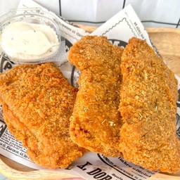 สะโพกไก่กรอบ ราดซอสเกาหลี