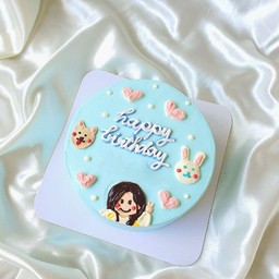 ชูสองนิ้ว (ระบุข้อความหน้าเค้กได้)