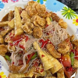 ตำซั่วหน่อไม้กากหมู