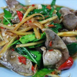 ตับหมูผัดฉ่า