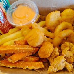 รวมทอด  เฟรนฟาย มันหวาน เอ็นข้อไก่ นักเก็ต หอม ไก่สติ้ก คาราเกะ