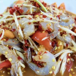 ตำกุ้งสด