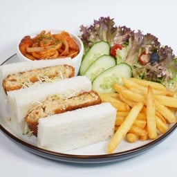 คัตสึแซลมอน + เครื่องดื่ม