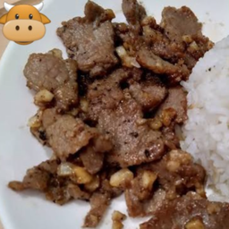 ข้าวเนื้อนุ่มทอดกระเทียมขุนช้าง