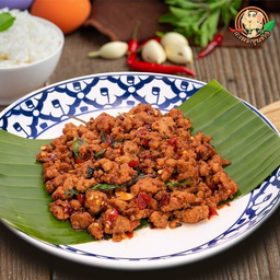 กะเพราหมูสับขุนช้าง (กับข้าว)