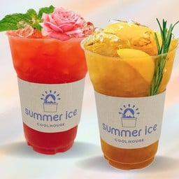 ซัมเมอร์ไอซ์ฮันนี่โรสที และ ซัมเมอร์ไอซ์พีชที (ซื้อ 1 แก้ว แถม ฟรี 1 แก้ว)