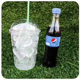 แป๊ปซี่+น้ำแข็งเปล่าแก้วโอ่ง