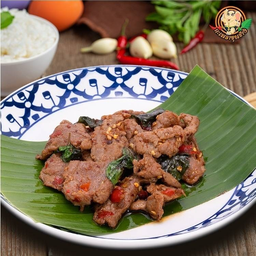 กะเพราเนื้อนุ่มขุนช้าง (กับข้าว)