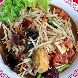 ส้มตำปูปลาร้าพริกแห้ง