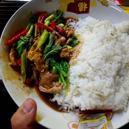 คะน้าหมูสับ