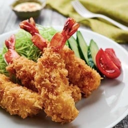 กุ้ง ซุปแป้ง ทอด = จิ้มซอส