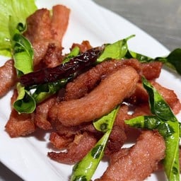 หมูแดดเดียวทอด(กับข้าว)