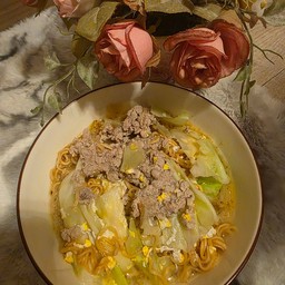 ต้มไวไวหมูสับตอกไข่ไก่คนน้ำชุปกลมกล่อม