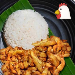 ข้าวไก่ทอดกระเทียม