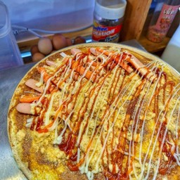 พริกเผาหมูหยองไส้กรอกปูอัด