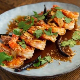 กุ้งทอด ราดซอส มะขาม