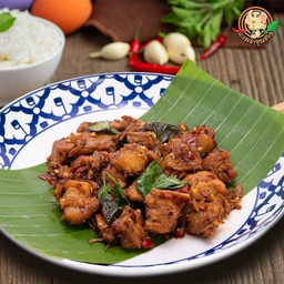 กะเพราหมูตุ๋นขุนช้าง (กับข้าว)