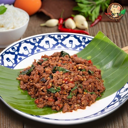 กะเพราเนื้อสับขุนช้างสูตรโบราณ (กับข้าว)