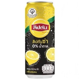 ลิปตัน ชามะนาวซ่า ไม่มีน้ำตาล (กระป๋อง)