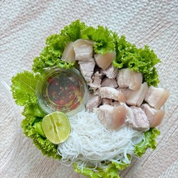 สามชั้นทอดน้ำปลา-เมี่ยงหมูสามชั้น  น้ำจิ้มซีฟู้ด