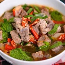 ต้มแซ่บ หมูชิ้น = ถ้วย