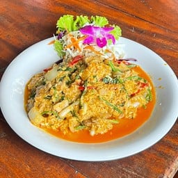 ผงกะหรี่หมูกับข้าว