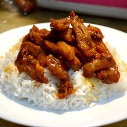 ข้าวหมูแดดเดียว&ข้าวกระเทียม@ยำ