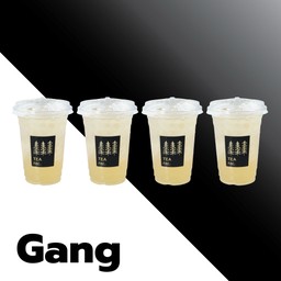 ยกแก๊งค์ ชาพีช Peach tea 4 แก้ว