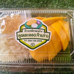 เซ็ตข้าวเหนียว+มะม่วงน้ำดอกไม้ครึ่งลูก (ชุดเล็ก)