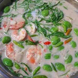 ต้มกะทิหน่อไม้+สะตอ+กุ้ง