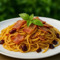 พาสต้าพริกกระเทียมเบค่อน