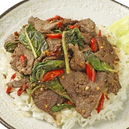 ข้าวกะเพราตับหมู