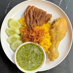 ข้าวหมกไก่+เนื้อ