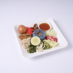 ข้าวยำใบยอ+ไข่ต้ม