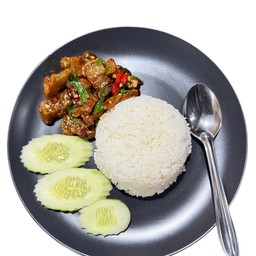 ข้าวกะเพราหมูกรอบ