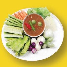 น้ำพริกกะปิ + ผักเนาะ