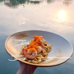 สปาเก็ตตี้ผัดกุ้งไข่กุ้ง